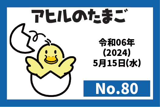 機関誌『アヒルのたまご』　最新号（2024年5月15日発行　No.80）